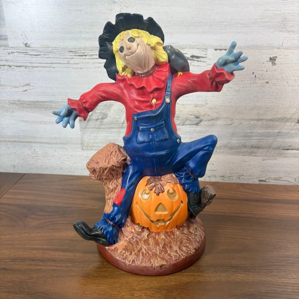 Vintage Byron Molds Pumpkin Halloween Figurine Ceramic 12